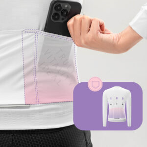 Rockbros 15210006005 TVI Women's Cycling Jersey Long Sleeve L - White - Image 4