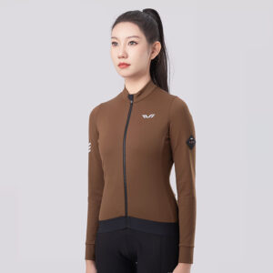 Rockbros YDWT006 TVI women's cycling jersey insulated autumn/winter S - brown - Image 3