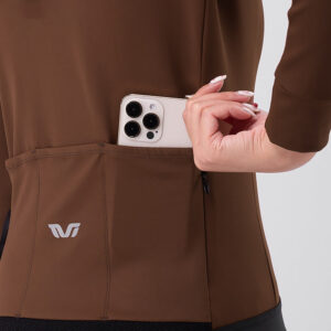 Rockbros YDWT006 TVI women's cycling jersey insulated autumn/winter M - brown - Image 4