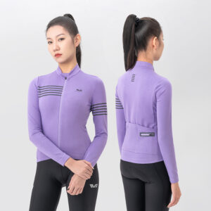 Rockbros YPW065 TVI Women's Long Sleeve Cycling Jersey Fall/Winter L - Purple - Image 4