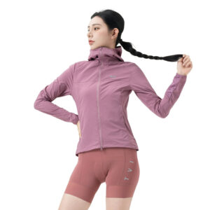 Rockbros YPW079 TVI Women's Cycling Jacket with Hood Size S - Pink - Image 3