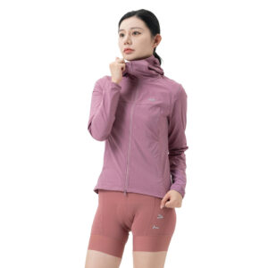 Rockbros YPW079 TVI Women's Cycling Jacket with Hood Size M - Pink - Image 3