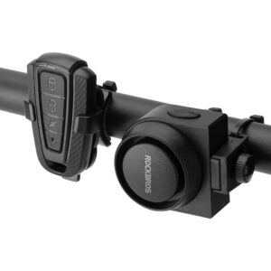Rockbros A2 Bicycle Bell with 115 dB Alarm and USB-C Remote Control - juodos spalvos - Image 2