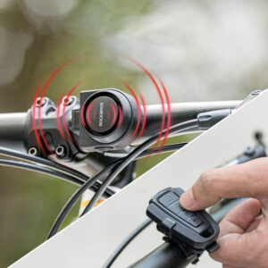 Rockbros A2 Bicycle Bell with 115 dB Alarm and USB-C Remote Control - juodos spalvos - Image 5