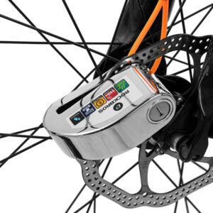 Rockbros LBAYG8308 Bike Lock with Alarm and Disc Lock - Orange - Image 3