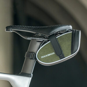 Rockbros C52-2 lightweight saddle bag with 250 mAh lighting - green - Image 4