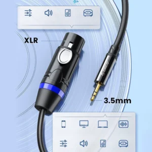 Orico AXKF mini jack 3.5 mm to XLR female audio cable 5 m - black - Image 4
