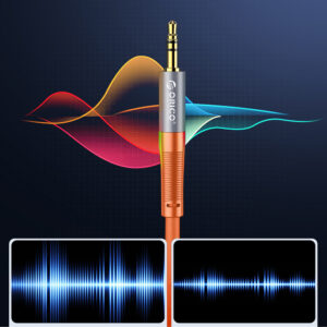 Orico AXRF audio cable mini jack 3.5 mm to 2x RCA female 3 m - orange - Image 3