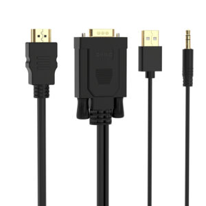 Orico XD-VATH VGA and mini jack 3.5 mm to HDMI Full HD 60 Hz cable with USB power 5 m - black - Image 2