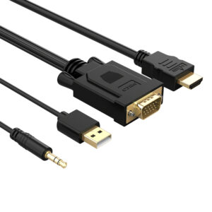 Orico XD-VATH VGA and mini jack 3.5 mm to HDMI Full HD 60 Hz cable with USB power 5 m - black - Image 3