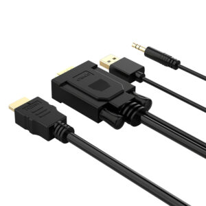 Orico XD-VATH VGA and mini jack 3.5 mm to HDMI Full HD 60 Hz cable with USB power 5 m - black - Image 4