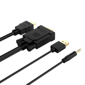Orico XD-VATH VGA and mini jack 3.5 mm to HDMI Full HD 60 Hz cable with USB power 5 m - black - Image 6