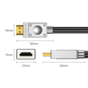 Orico H4BY HDMI 2.0 Cable 0.5 m - juodos spalvos - Image 2