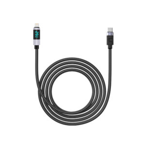 Orico LDC2L USB-C to Lightning PD Cable 29W with LED Display 480Mbps 1.5m - juodos spalvos - Image 3