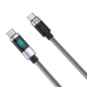Orico LDC2C USB-C - USB-C PD 100W Cable with LED Display 480 Mbps 3 m - juodos spalvos - Image 3