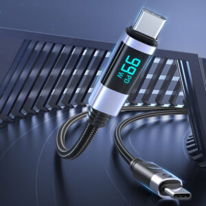 Orico LDC2C USB-C - USB-C PD 100W Cable with LED Display 480 Mbps 3 m - juodos spalvos - Image 4