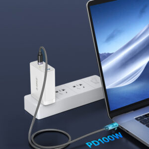 Orico LDC2C USB-C - USB-C PD 100W Cable with LED Display 480 Mbps 3 m - juodos spalvos - Image 5
