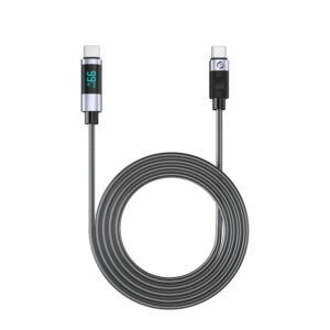 Orico LDC2C USB-C - USB-C PD 100 W Cable with LED Display 480 Mb/s 2 m - 2 pcs - juodos spalvos - Image 2