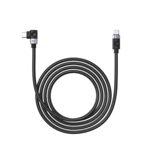 C2C PD100W Laptop Fast Charging Cable (Right Angle) black 0.5m - Image 2