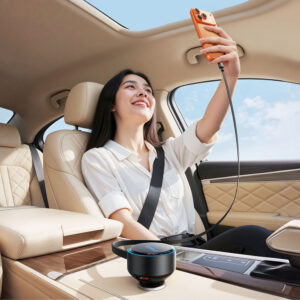 Automobilinis įkroviklis Orico FC-60-2C 60W ze zwijanym kablem USB-C 65 cm - juodos spalvos - Image 3