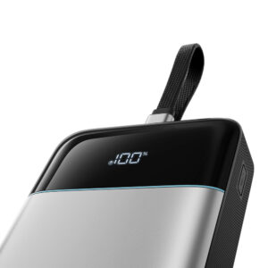 Cuktech LPB252N 120W 25000mAh Powerbank with Built-in USB-C Cable - Gray - Image 2