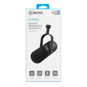 BOYA BY-DM500 Cardioid XLR Dynamic Microphone for Podcasts - Black - Image 9