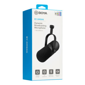 BOYA BY-DM500 Cardioid XLR Dynamic Microphone for Podcasts - Black - Image 2