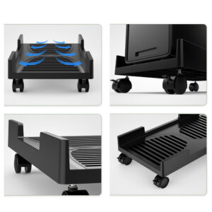 Orico CPB3 computer stand on wheels, load capacity 20 kg - juodos spalvos - Image 6