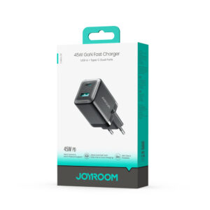 Joyroom JR-TG8 GaN 45W USB-C + USB-A Wall Charger - Black - Image 7