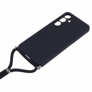 Samsung Galaxy A17 5G / A17 4G Case with Fiber Lining and Crossbody Strap - juodos spalvos - Image 3