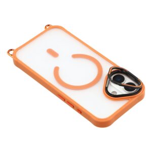 iPhone 17 Case with Adjustable Crossbody Lanyard and MagSafe Compatible Camera Frame as a Stand - Orange - Image 6