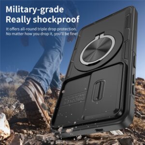 Samsung Galaxy S26 Case with Sliding Camera Cover and Swivel Stand Compatible with MagSafe - juodos spalvos - Image 6