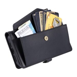Samsung Galaxy A56 5G Leather Wallet Case with Stand Function and Straps - juodos spalvos - Image 5
