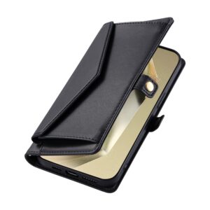 Samsung Galaxy A56 5G Leather Wallet Case with Stand Function and Straps - juodos spalvos - Image 8