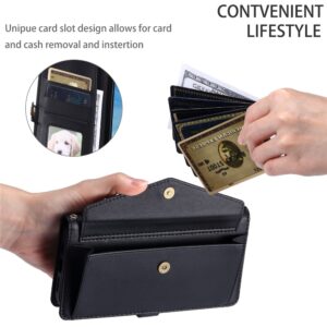 Samsung Galaxy A56 5G Leather Wallet Case with Stand Function and Straps - juodos spalvos - Image 9