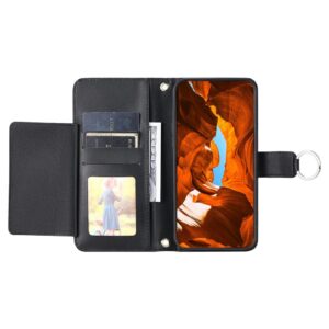 Samsung Galaxy A37 5G Leather Wallet Case with Stand and Shoulder Strap - juodos spalvos - Image 3