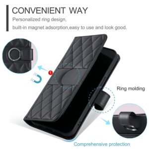 Samsung Galaxy A37 5G Leather Wallet Case with Stand and Shoulder Strap - juodos spalvos - Image 6