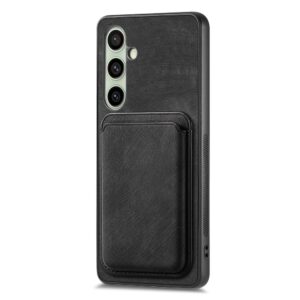 Samsung Galaxy A56 5G Faux Leather Case with Detachable Card Holder, MagSafe Compatible - juodos spalvos - Image 2