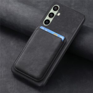 Samsung Galaxy A56 5G Faux Leather Case with Detachable Card Holder, MagSafe Compatible - juodos spalvos - Image 5