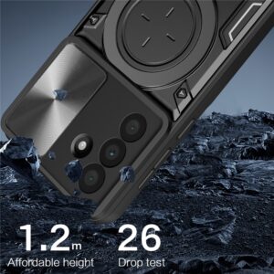 Samsung Galaxy A17 4G / A17 5G / A18 / A26 Case with Stand and Sliding Lens Cover - juodos spalvos - Image 7