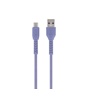 Maxlife MXUC-04 laidas USB - USB-C 1,0 m 3A violetinis - Image 2