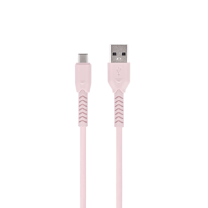 Maxlife MXUC-04 laidas USB - USB-C 1,0 m 3A rožinis - Image 2
