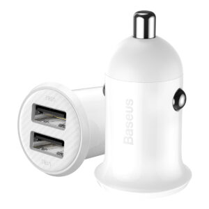Baseus automobilinis įkroviklis Grain Pro 2x USB 4,8A baltas - Image 2
