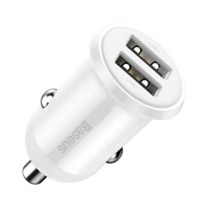 Baseus automobilinis įkroviklis Grain Pro 2x USB 4,8A baltas - Image 4