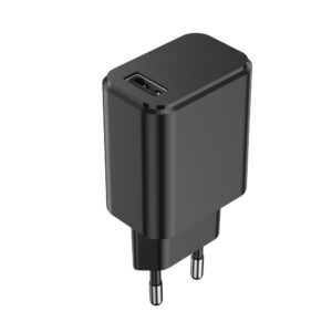 Setty įkroviklis 1x USB 3A juodas + USB-C laidas 1,0 m