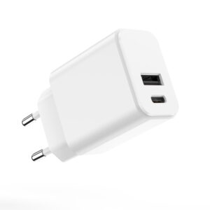 Setty įkroviklis 1x USB + USB-C 3A 20W baltas - Image 2