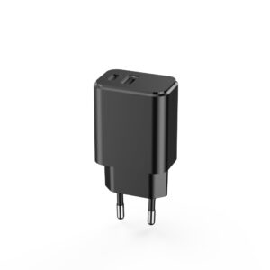 Setty įkroviklis 1x USB + USB-C 3A 20W juodas - Image 5