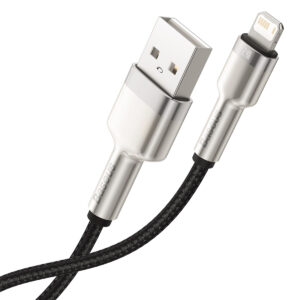 Baseus laidas Cafule Metal USB - Lightning 0,25 m 2,4A juodas - Image 3