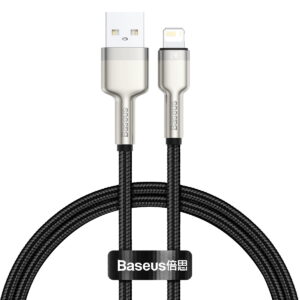 Baseus laidas Cafule Metal USB - Lightning 0,25 m 2,4A juodas