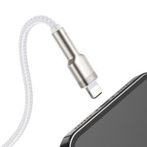 Baseus laidas Cafule Metal USB - Lightning 1,0 m 2,4A baltas - Image 5